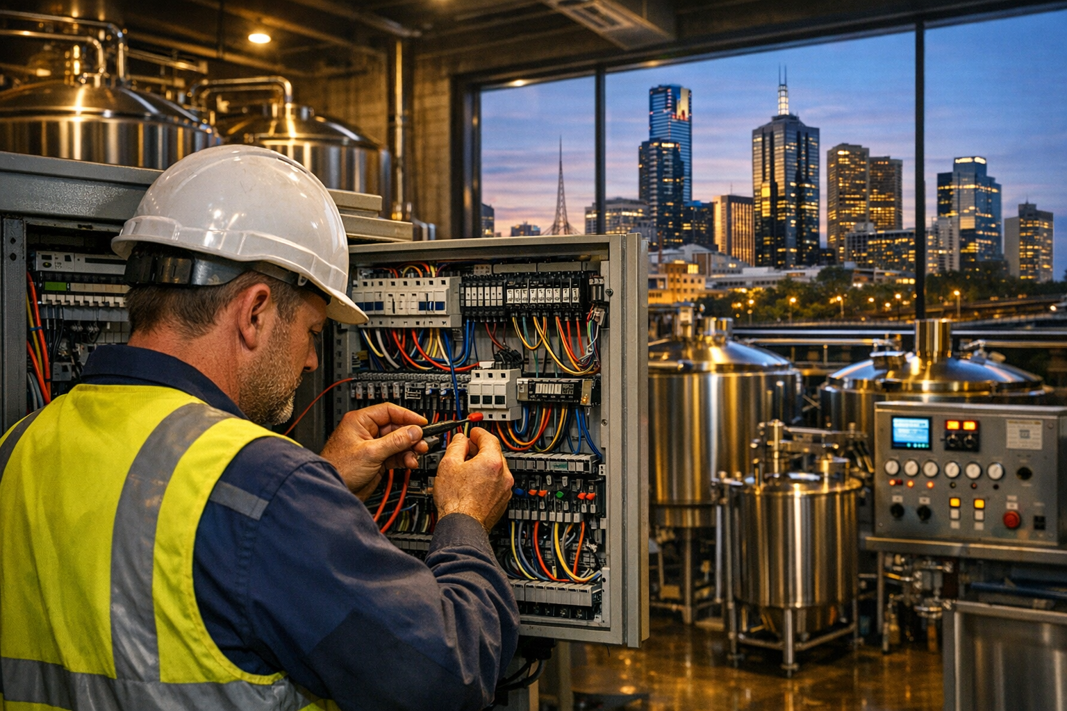 brewery electrical installation melbourne inline image
