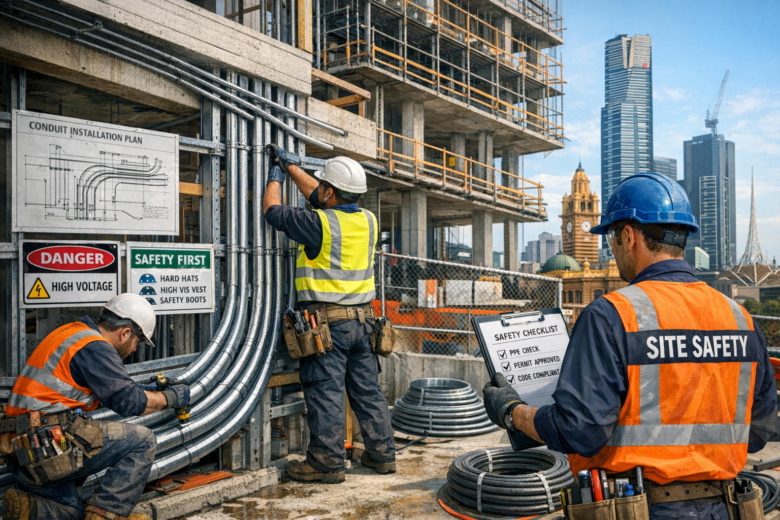 commercial conduit installation melbourne inline image
