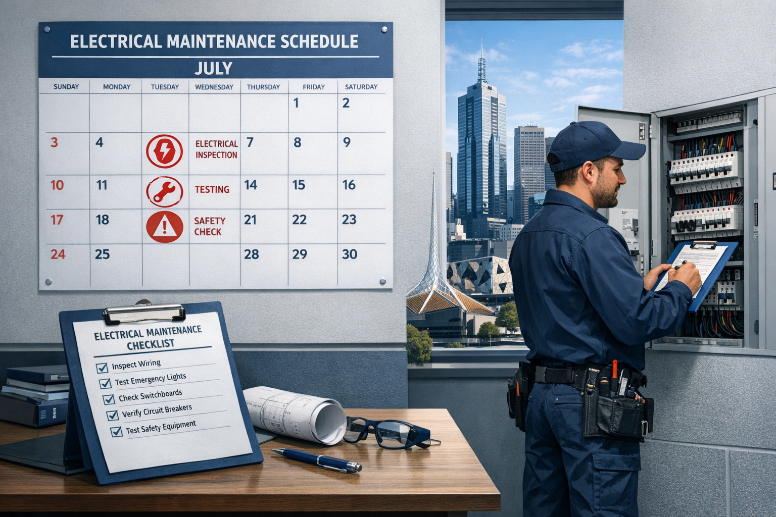 electrical maintenance schedule melbourne inline image