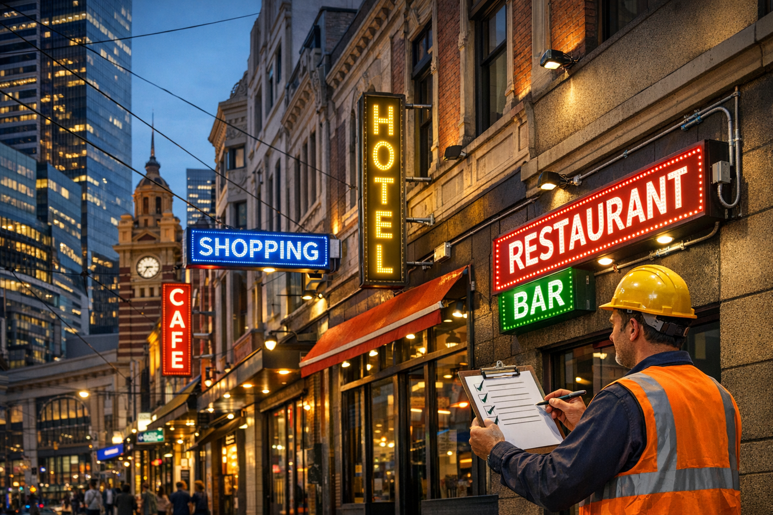 electrical signage requirements melbourne inline image