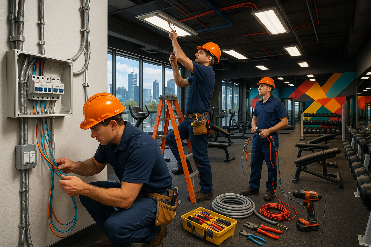 gym electrical installation melbourne inline image