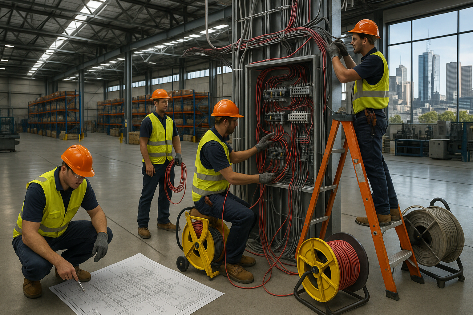 warehouse electrical installation melbourne inline image